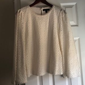 Banana Republic ivory lace blouse